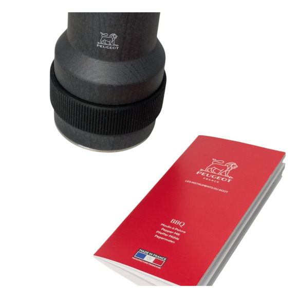 Peugeot Grey Beechwood Barbecue Grill Pepper Mill 12" w Built In Light New $99 - Picture 3 of 7